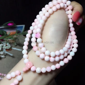 

Wonderful 108*8mm Pink Rouge Tridacninae(Giant Clam tridacna) Bead Necklace Bracelet Nice Home decorate Collection*Free Gift Box