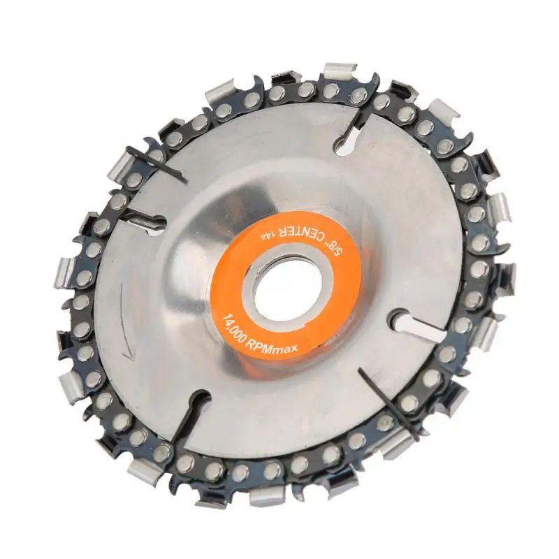 

1 Pcs Angle Grinder Chain Disc 4 inch 22 Tooth Carbide Chain Disc Woodworking Chain Wheel for 100/115mm Angle Grinder Saw Blade