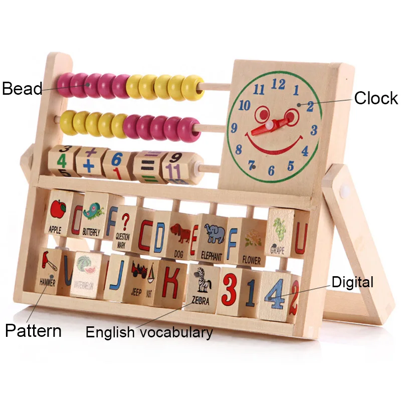 Children Baby Learning Developmental Versatile Flap Abacus Kids Wooden Toys YJS Dropship