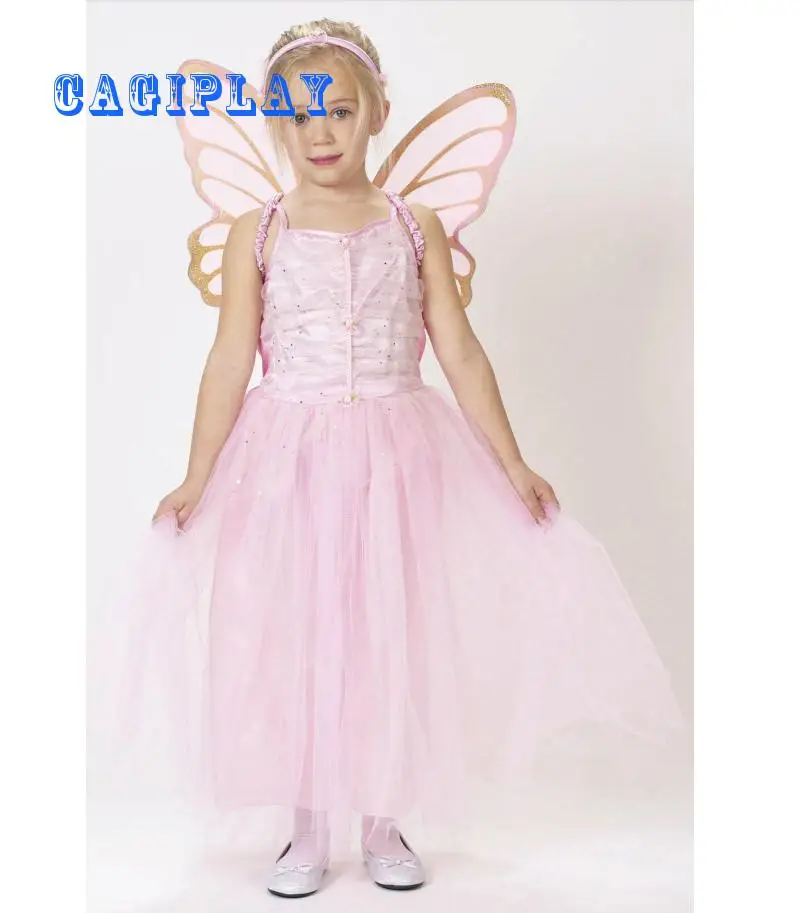 Г., новая детская одежда для карнавала розовое платье феи принцессы Лесной Феи маскарадный костюм розовое платье феи для девочек от 3 до 10 лет