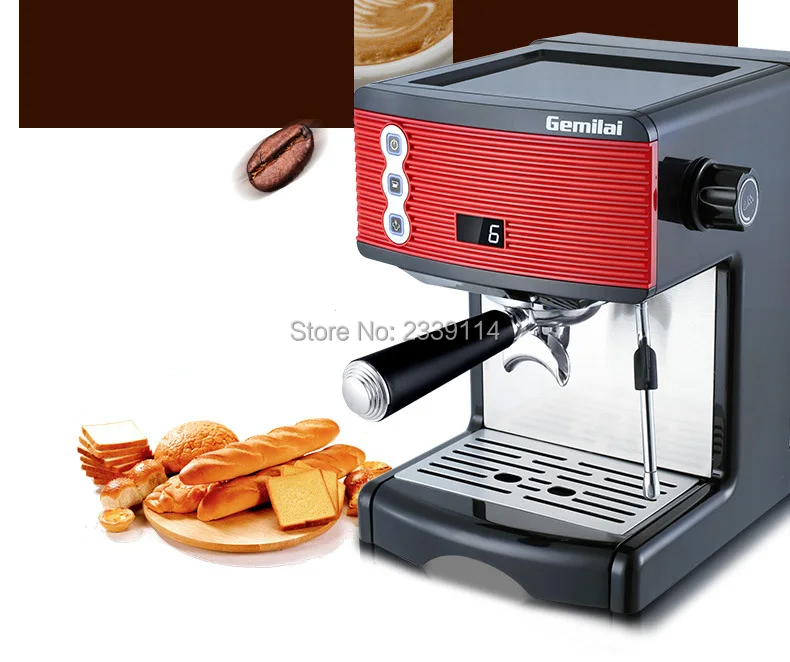 

Cheap price home use Italian Coffee Machine Semi-automatic Espresso Coffee Maker 15Bar Pressure Steam Milk Foam Espresso Machine