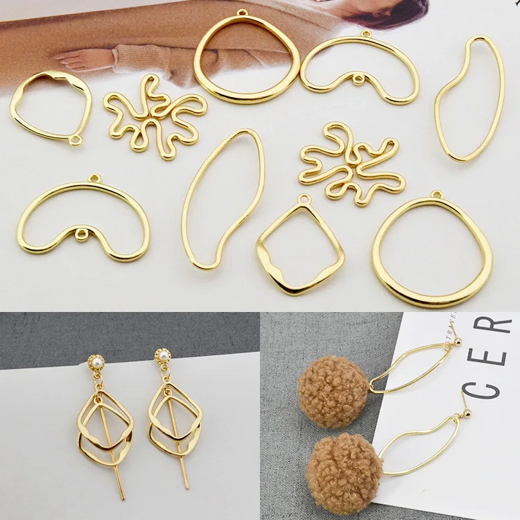 

Geometric Special-Shaped Irregular Special-Shaped Pendant DIY Manual Homemade Simple Earrings er diao Ear Jewelry Accessories Ma