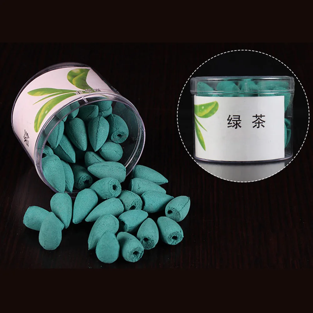 40pcs/Box Natural Flower Fragrance Incense Hollow Cone Smoke Backflow Sandalwood | Дом и сад