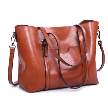 

New Women Bag Oil Wax Women's Leather Handbags Luxury Lady Hand Bags With Purse Pocket Women Messenger Bag Casual Crossbody Bag