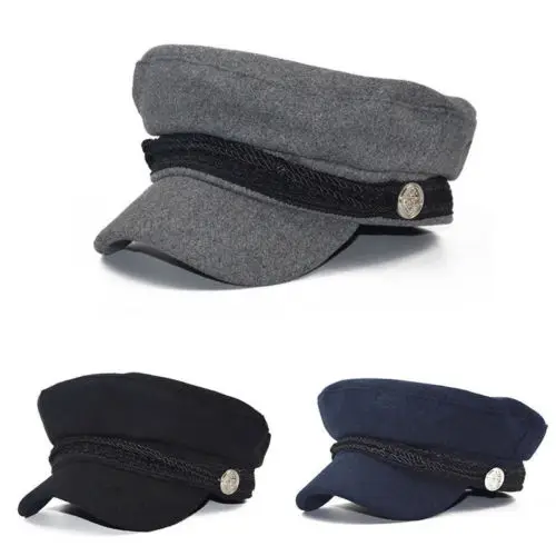 

Ladies Womens Girls Wool Blend Baker Boy Peaked Cap Newsboy Octagonal Hats Travel