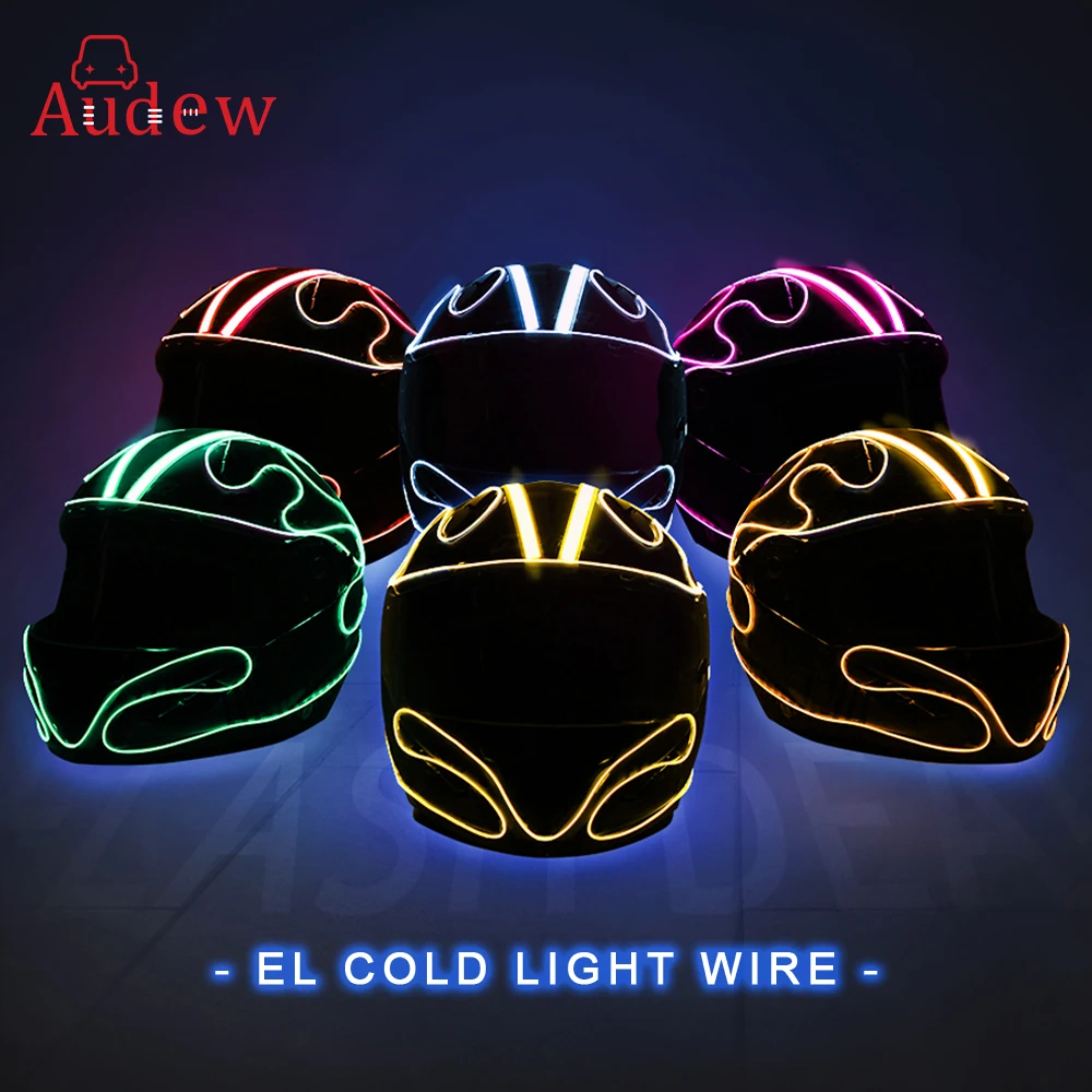 

Motorcycle Helmet Strip EL Emitting Cold Light Helmet Flashing Bars Helmet Luminous Strip DIY Modified Helmet Light Sticker