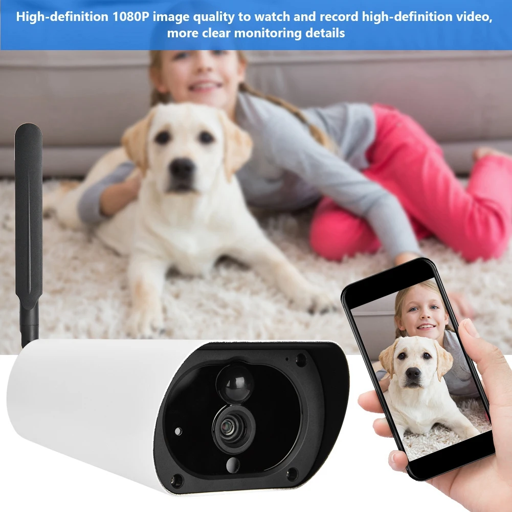 4G солнечная 1080p IP камера наружная Водонепроницаемая CCTV ночного видения