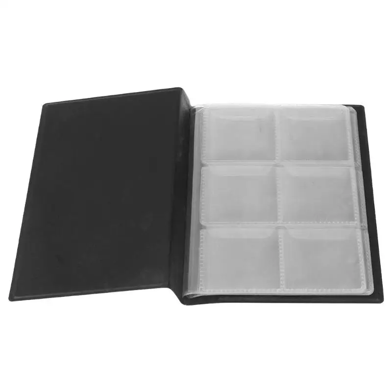 60 Pockets Paper Money Collection Album Leather Holders Storage Book Black