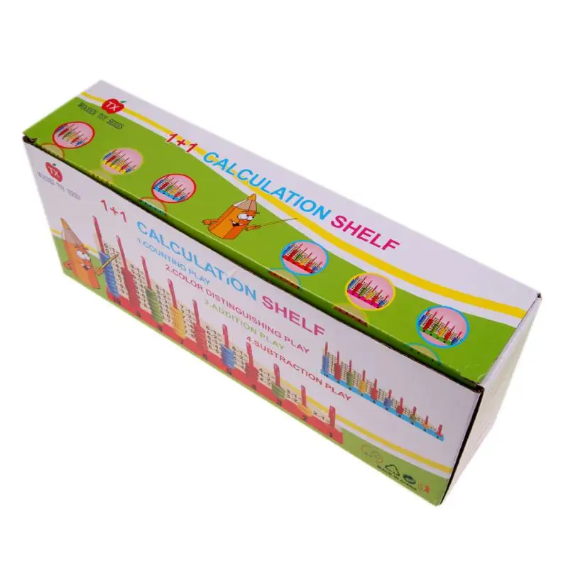 Wooden Abacus Counting Beads Maths Toy Clouds Computation Bead Blocks Kids Montessori Learning Early Educational Children Gift