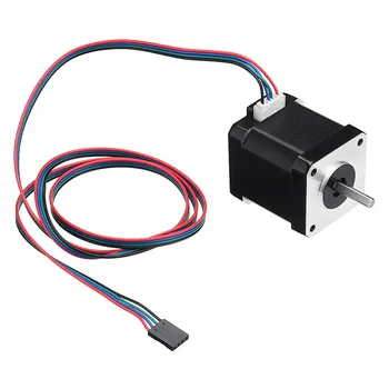 

Nema17 42mm 1.68A 1.8 Degree Stepper Motor Dual Shaft 12V 42BYGH47-1704B 0.55N.m for CNC Engraving Machine