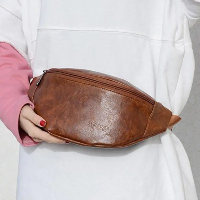 بو الجلود حزمة مراوح للرجال النساء الحماية ضد السرقة الخصر حزم Crossbody الصدر حزام أكياس الإناث الخصر حقيبة المرأة الرجال حقيبة ل حزام