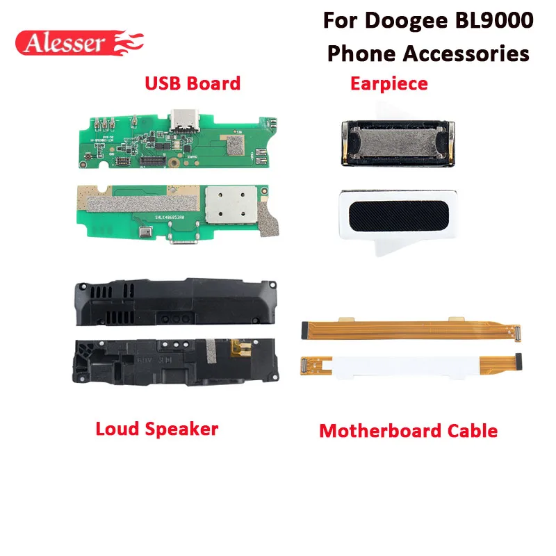 

Alesser For Doogee BL9000 USB Plug Charge Board Loud Speaker Motherboard Cable Earpiece New Assembly For Doogee BL9000 Phone