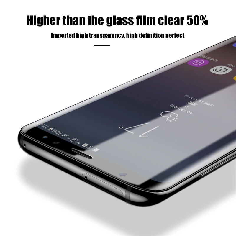 Изогнутая мягкая Гидрогелевая пленка для samsung Galaxy S8 S9 Plus S7 S6 edge Plus Защитная пленка для экрана для samsung Note 8 9(не стекло