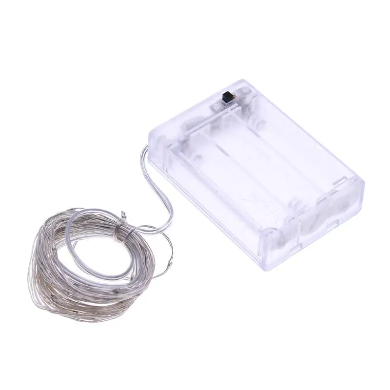 

50 LED 5m Fairy String Silver Wire Light Chain Window Garland Lighting For Holiday Wedding Party Home Christmas Tree Decoration