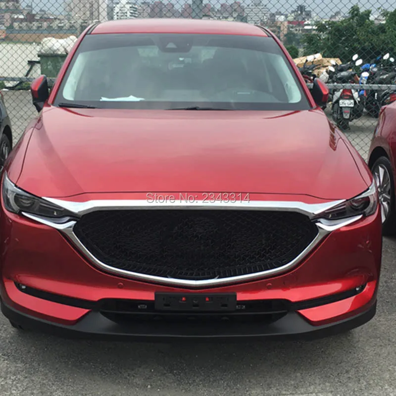 

For Mazda CX-5 KF 2017 2018 ABS Rear Tail Window Spoiler Triangle Molding Chrome Fog Light Lamp Cover Sticker Trim Car Accessory