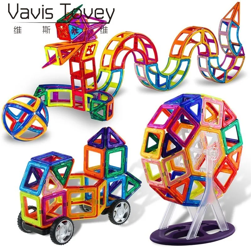 

150 Pieces Of Big Size Construction Game Design For Magnetic Plastic Children Educational Toys For Children