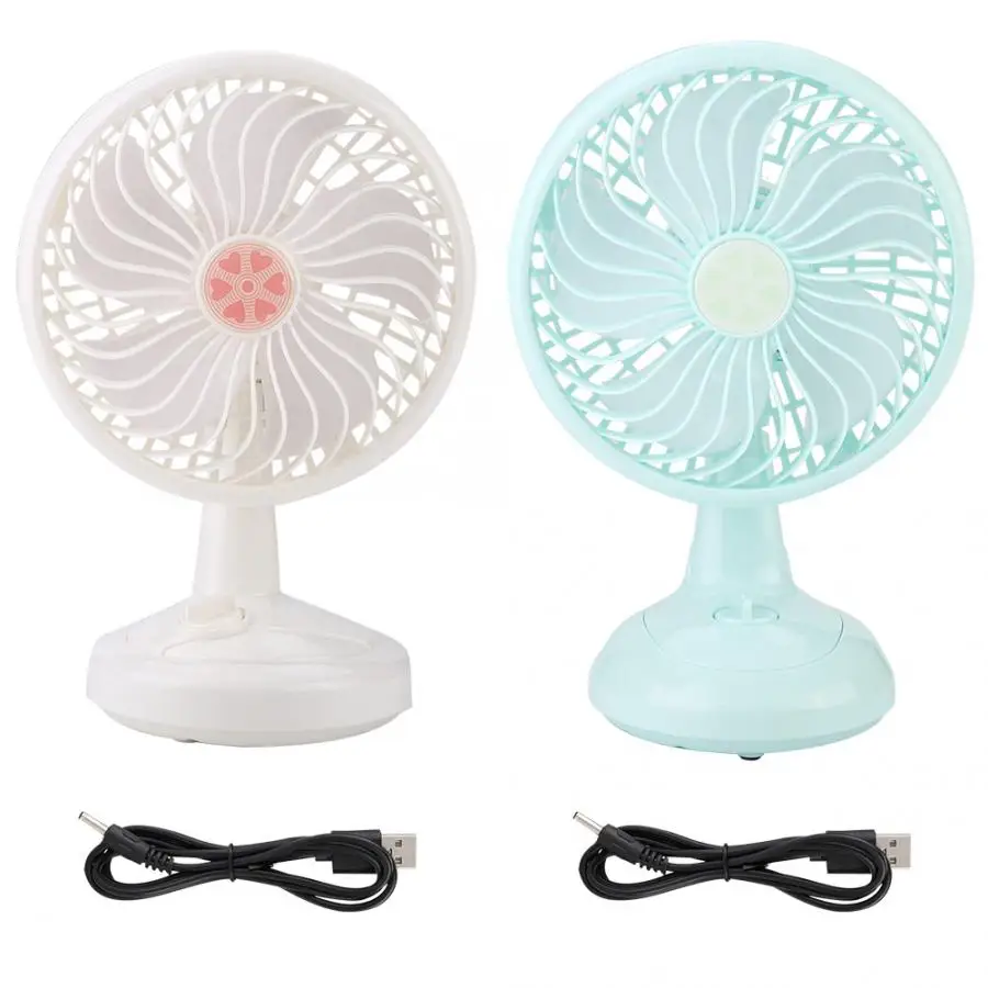 

USB Charging Electric Fan Mini Air Conditioner Cooler Portable Cooling Fan Summer Desk Table Cooling Fans White/Blue