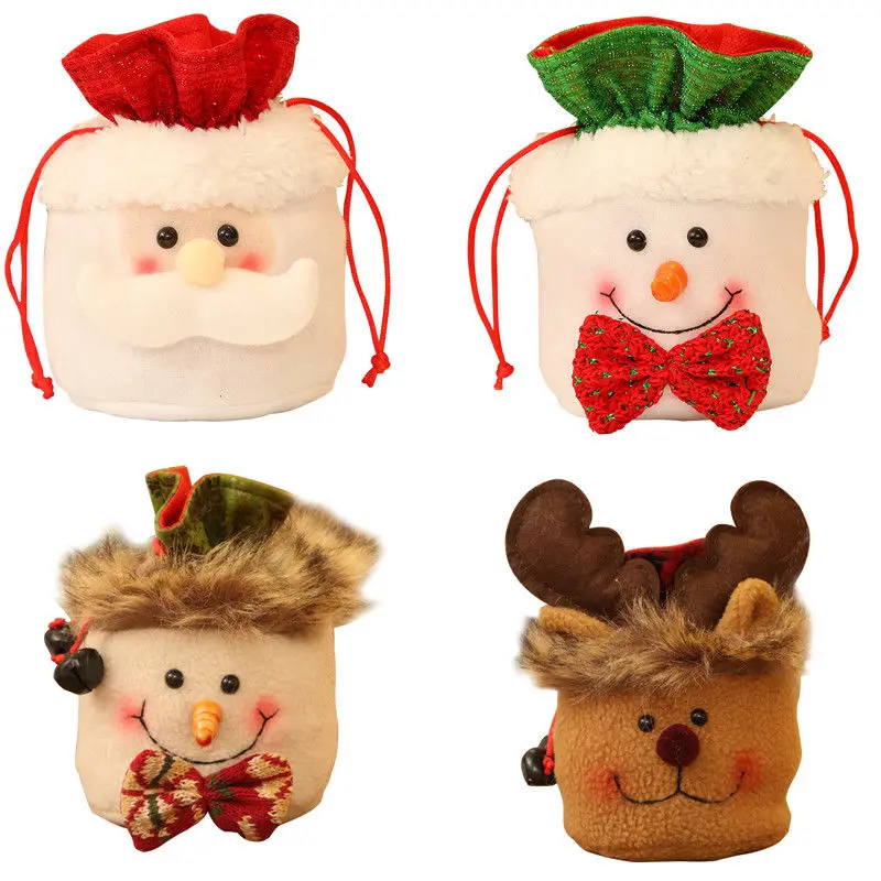 US Christmas Kid Candy Bag Santa Claus Snowmen Gift Children Storage | Дом и сад