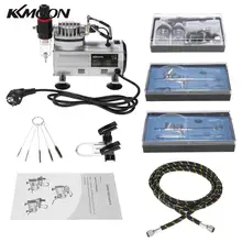 Kit Aerógrafo Com Compressor de Ar profissional Dual-Ação Passatempo Spray Air Brush Set Tatuagem Da Arte Do Prego Pintura De Abastecimento De Limpeza escova