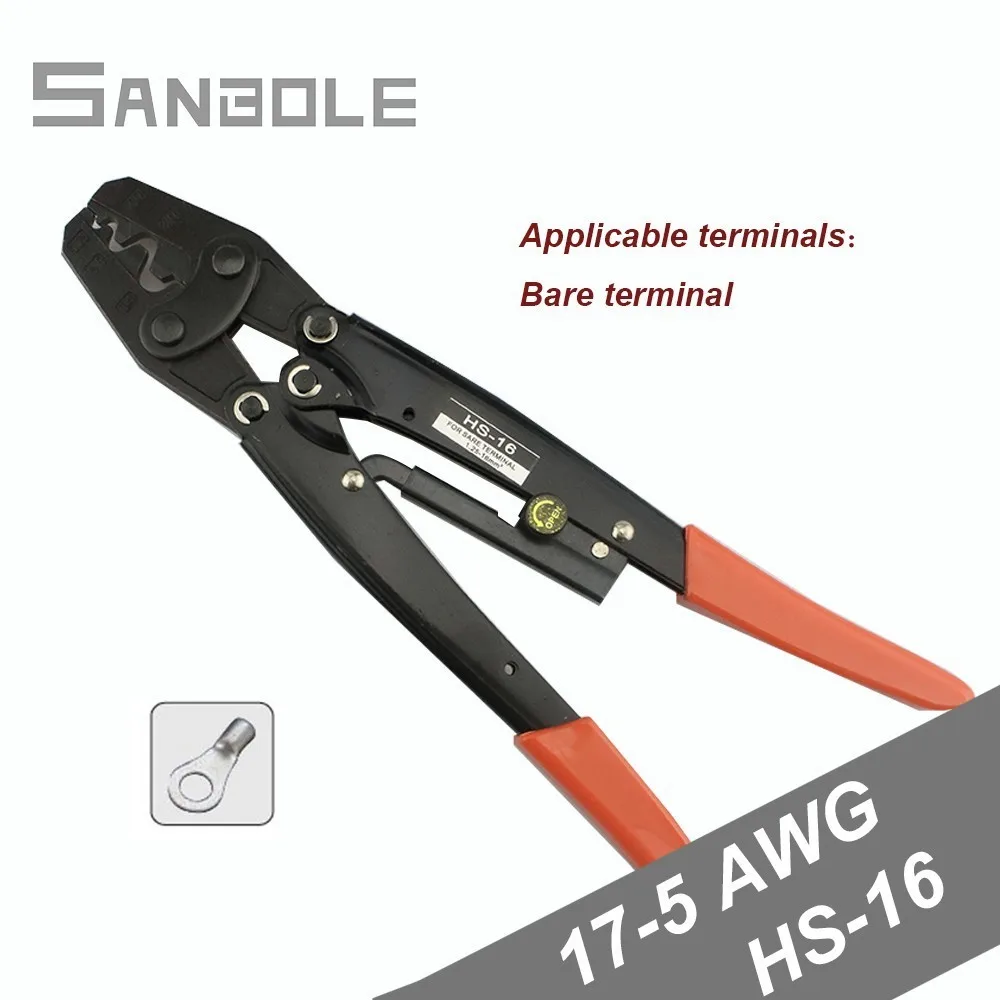 Обжимные клещи голая опрессовка 1 25 16 мм2 HS обжимные 17 5AWG|Плоскогубцы| |
