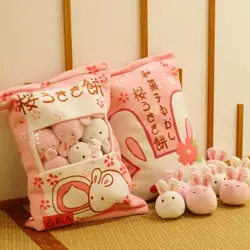 1 шт. милый кролик плюшевые подушки с 8 маленький пудинг Банни обувь для девочек мальчик подарок прекрасные дети подушки-игрушки детей PP