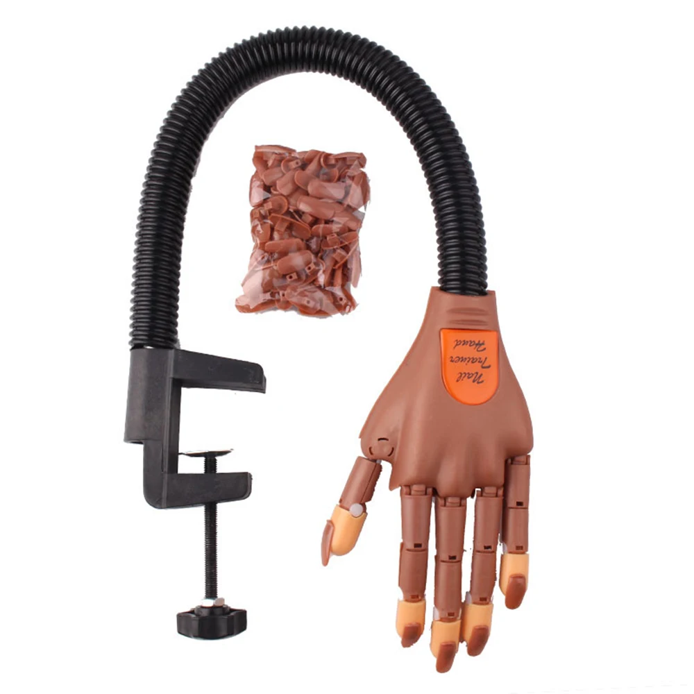 

Nail Art Exercise Prosthetic Hand Bendable Activity Model Fake Hand with Bracket Send 1 Pack A Joint Hand Nail Polish Templates