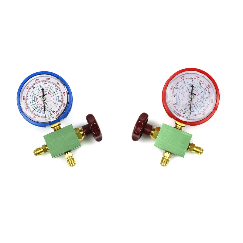 R134a R404a R22 R410a манометр 1 шт/2 шт. с клапаном A/C кондиционер Высокое/низкая Давление манометр высокое качество