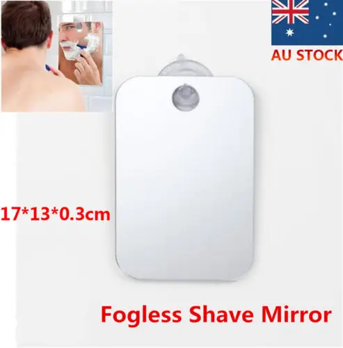 

Anti-Fog Fog Free Shower Mirror Fogless Shaving Shave Mirror Bathroom 17X13cm