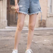 INMAN, лето, Новое поступление, хлопок, ковбойские, шнуровка, Ретро стиль, мигающий минимализм, все совпадают, женские короткие джинсы