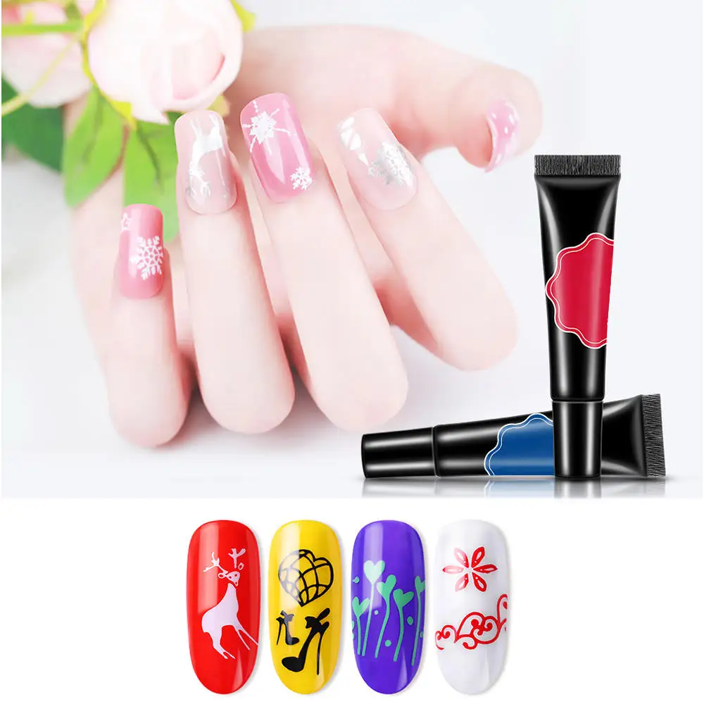 

UV Acrylic Rhinestones Nail Glue For False Nail Tips Clear Point Drill Nail Gel With Needle Manicure Decoration Adhesive Glue