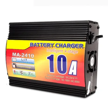 

24v 10a Lead Acid Battery Charger With Charge Current Indicator, Intelligent 4-stage Truck Battery Charger
