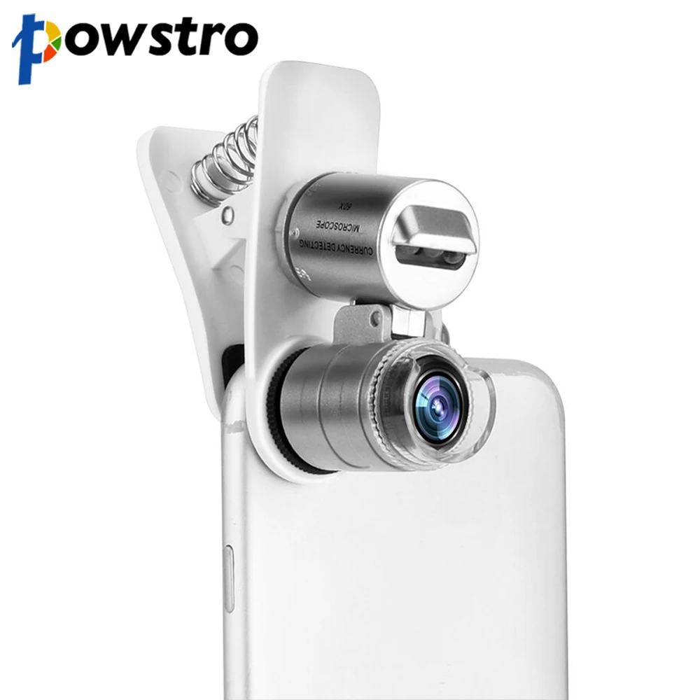 

Universal Mobile Phone Microscope Macro Lens 60X Optical Zoom Magnifier Micro Camera Clip LED Lenses For iPhone SE 5S 6S Plus