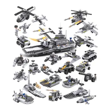 

Plastic Building Block Aircraft Model 8 in 1 Assembly Combination Set Early Education Toy for Kids Children Boys