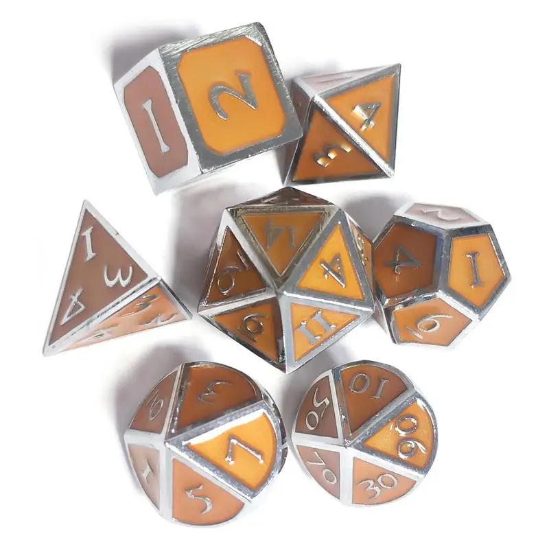 7 قطعة/المجموعة جديد D & D المعادن النرد ل الزنزانات & التنينات الإبداعية RPG النرد مجلس لعبة إمدادات الرقمية النرد الترفيه اكسسوارات