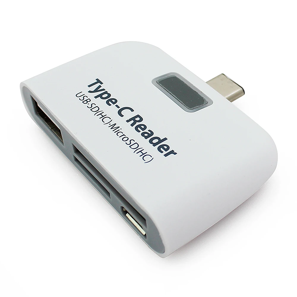 CHYI Type-C HUB Multi Function USB 2.0 Port SD/TF Card Reader Mini USB-C Splitter Adapter For PC Smart Phone Laptop Accessories