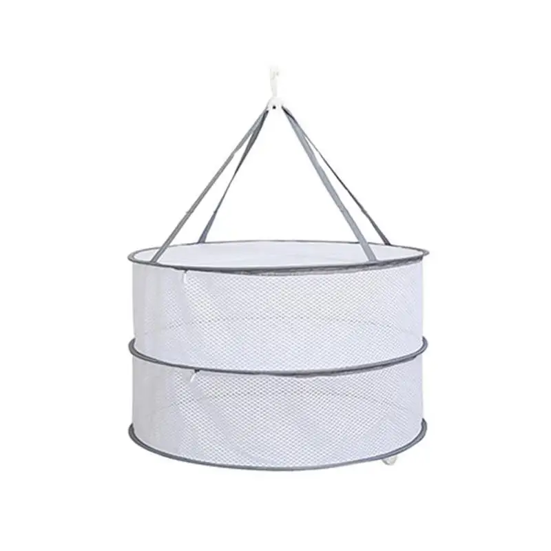 

Multifunctional Double Layer Plus Size Folding Windproof Laundry Basket Sweater Drying Basket Clothing Net Bag