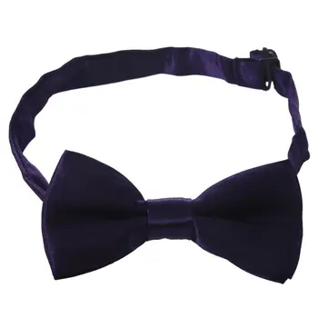 

Children Kids Boys Girls Clip-on Suspenders Elastic Adjustable Braces With Cute Bow Tie dark purple