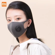 Xiaomi Mijia Smartmi фильтр Маска блок 97% PM 2,5 с вентиляционным клапаном долговечный ТПУ материал фильтр Маска умный дом 1 шт