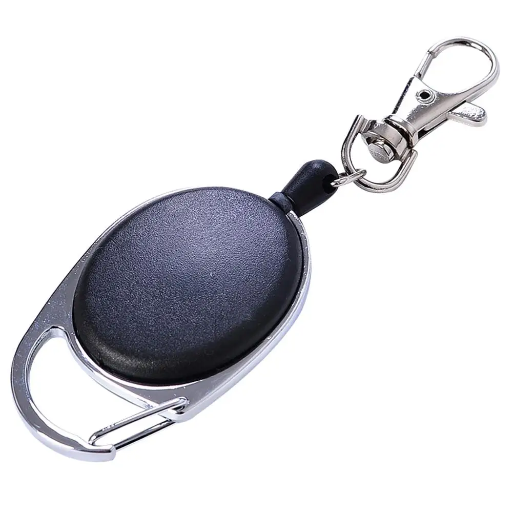 

New Extensible Nylon Rope Back Clip Men Anti-Lost Keychain Organizer Key Ring Decor