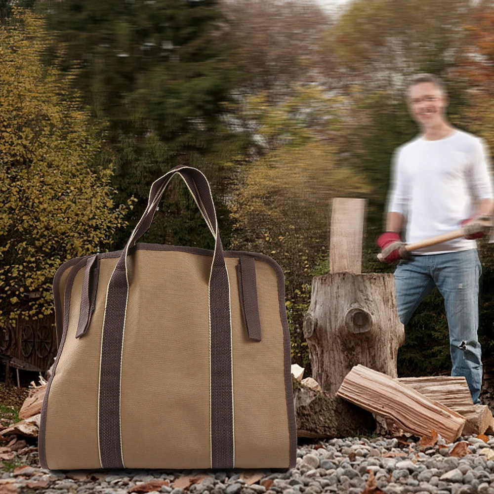 

Firewood Log Carrier Bag Canvas Wood Tote Firewood Holder for Fireplaces Camping Wood Stoves Beaches for Fireplace toolkit