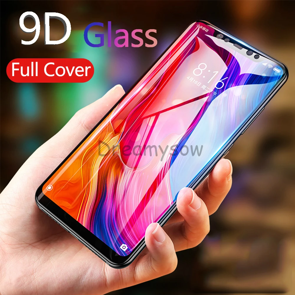 

9D Glass For Xiaomi Mi 6X 8 A2 Lite A1 Full Cover Tempered Glass Screen Protector On Redm Note 5 7 6 Pro 5 Plus Protective Glass