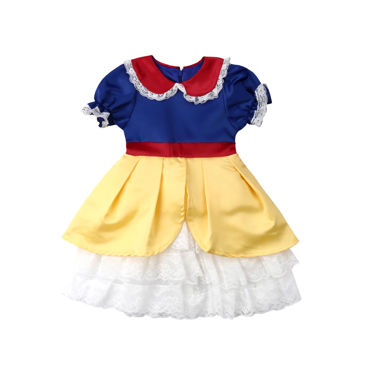 

Formal Kids Baby Cute Girls Snow White Lace Bowknot Pageant Princess Party Bridesmaid Dresses Outfits