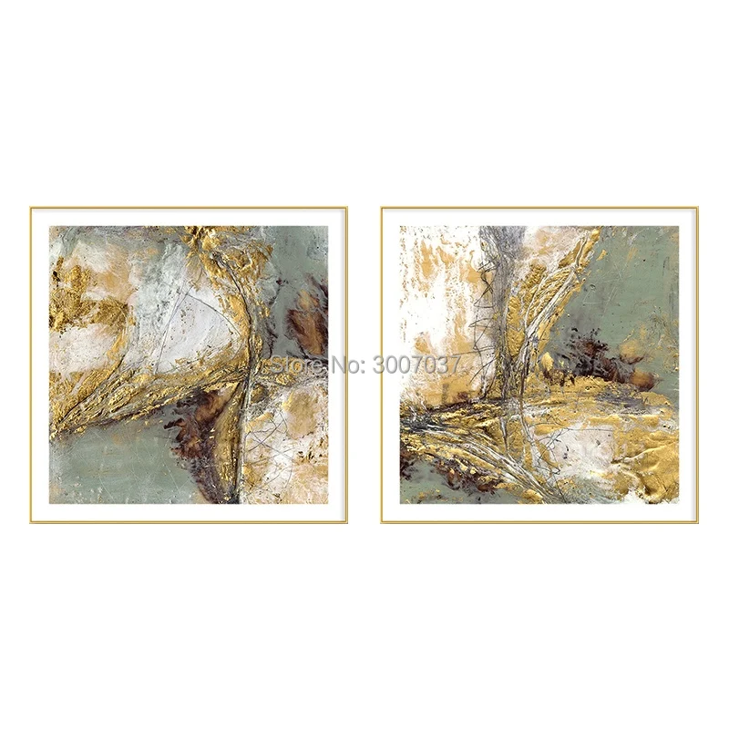 

100%handmade Large size Modern Abstract golden Abstract Knife Gold Color Oil Painting on Canvas for home decor wall art pictures