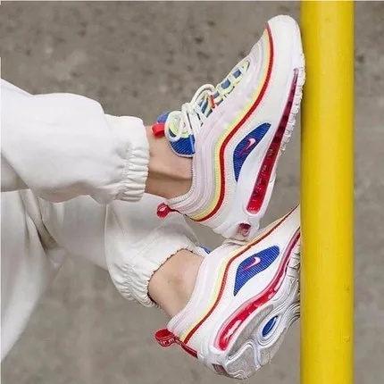 Nike Air Max 97 Original New Arrival Women Running Shoes Cushion Sport Outdoor Comfortable Sneakers #AQ4137-101 Nike Air Max 97 Original New Arrival Women Running Shoes Cushion Sport Outdoor Comfortable Sneakers #AQ4137-101