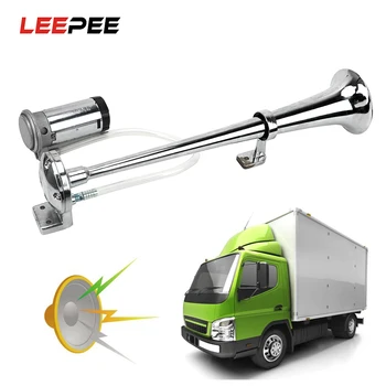 

LEEPEE Car Air Horn 12V 130DB 17.7 Inch Speaker Compressor Single Trumpet for Trucks Cars Automobiles Universal Super Loud