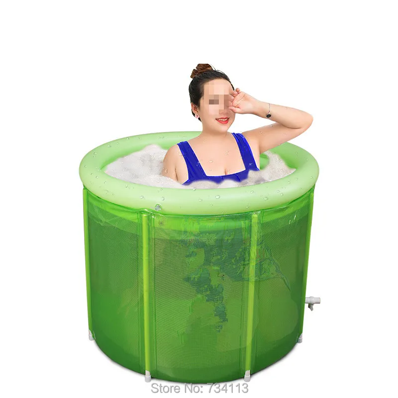 Us 107 4 Big Size Bath Tubs Adult Folding Large Inflatable Bath 80 100cm Double Person Big Man Tub Large Capacity Require A Lot Of Water In