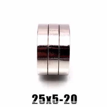 

100pcs 25*5-20 Powerful Round Ring Magnets 25mm x 5 mm Hole 20mm Rare Earth Neo Neodymium N35 Ring Magnet 25x5