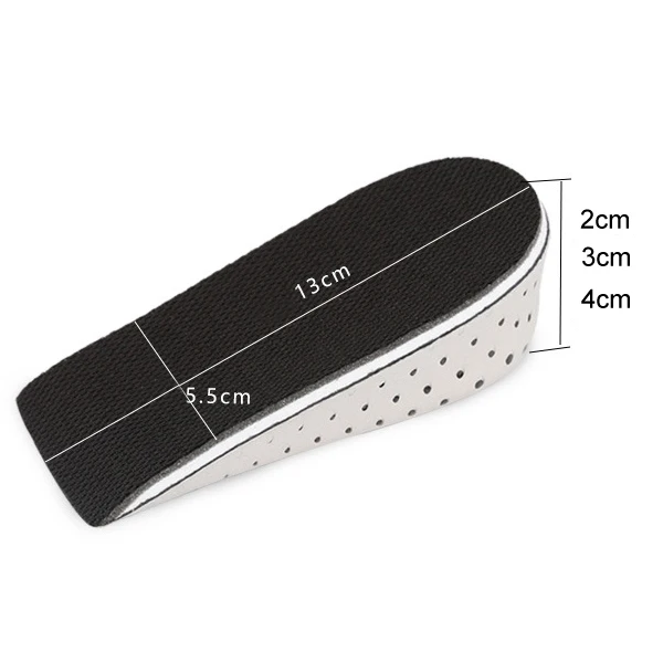 1 Pair Insole Heel Lift Insert Shoe Pad Height Increase Slow Rising Cushion