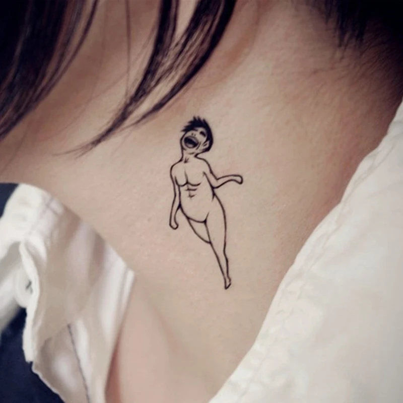 Attack On Titan Shingeki No Kyojin Arnie Leonard Titan Cosplay Spoof Tattoo Sticker Xr0 Sticker Aliexpress