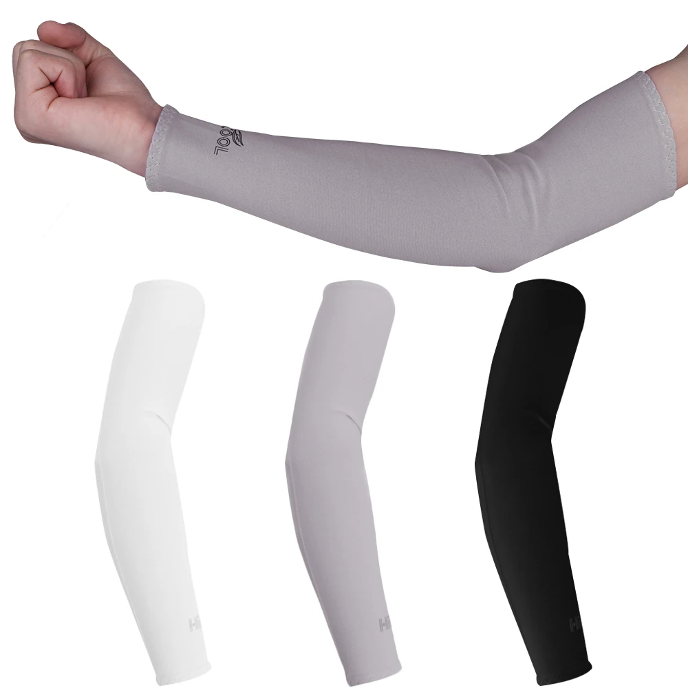 

1 Pair Arm Sleeve Ice Fabric UV Protection Arms Sleeves Warmer Sun Summer Outdoor Cuff Cover Arm Cooling Warmers Sleeve Unisex